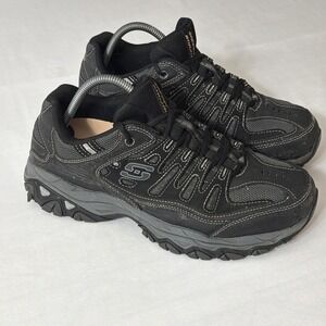 Skechers Mens After Burn Memory Fit 50125EWW Black Running Shoes Sneakers Sz 9.5